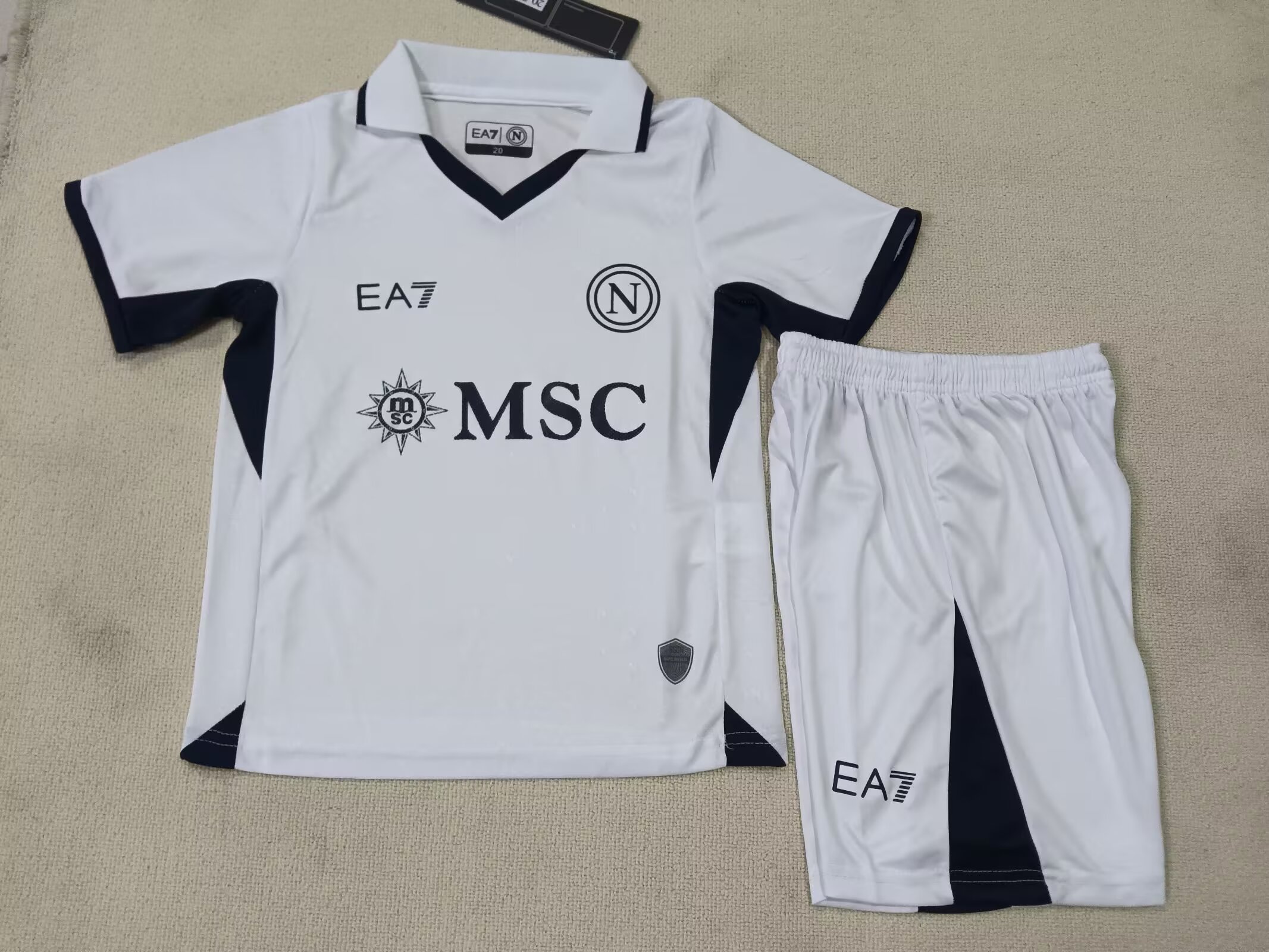 Kids-Napoli 24/25 Away White Soccer Jersey